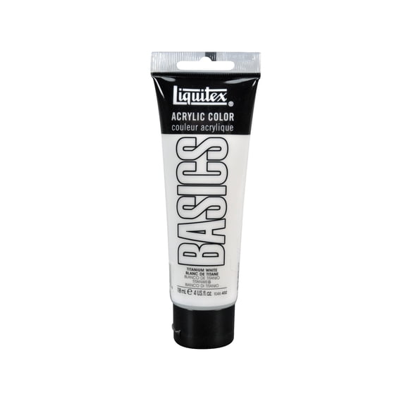 Liquitex BASICS Acrylic Paint 4-oz tube, Titanium White