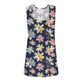 thumbnail image 5 of WEIWEN Summer Tank Tops for Women Pleated Floral Printed Square Neck Sleeveless Shirts Casual Loose Fit Trendy Camisole Vest Dark Purple, S, 5 of 5