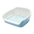 thumbnail image 1 of Bandeja sanitaria portátil para perros y gatos con cajón y pared protectora en todos los lados. Azul, 1 of 9
