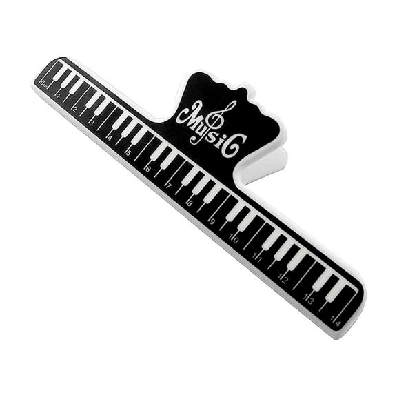 5Core Music Sheet Page Holder Clip Black Durable Plastic Music Score Fixed Clips