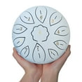 thumbnail image 2 of Tongue Drum Instrumento Percusión Tambor Acolchada Tambor Mano (Blanco), 2 of 9