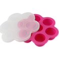 thumbnail image 1 of Bandeja de Silicona con Compartimentos para Comida Bebé, Contenedor, Papelera con Tapa para Congelador, Transportable, Sin BPA, Silicona, Rosa Rojo, Talla Única, 1 of 5