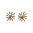 thumbnail image 2 of Luca Carati Dimond Flower Earrings  18K Rose & White Gold 1.29Cttw, 2 of 5