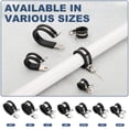 thumbnail image 6 of Cable Clamps, 304 Stainless Steel Conduit Clamp Cable Rigid Pipe Strap Metal Rubber Clips for Pipes 5/8", 6 of 7