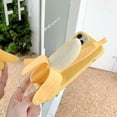 thumbnail image 3 of Män Kvinnor Kreativ Rolig Nytänkande Stilfull Clip-on 3d Gul Banan Leksak Dekoration Mobilskal, 3 of 5