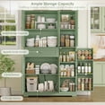 thumbnail image 2 of Homfa Kitchen Pantry Storage Cabinet, 68" Food Pantry Cabinet with Drawer and Door Shelf, 6 Door Freestanding Cupboard Buffet for Dining Room, Green, 2 of 8