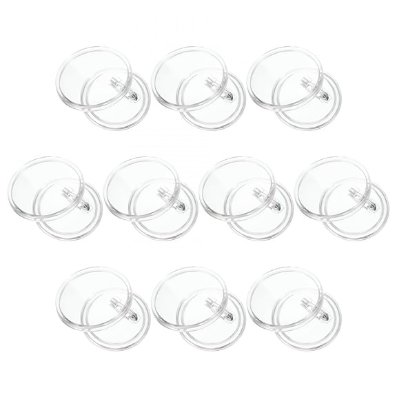 CCOCC 10 Pcs Acrylic Badge Making Kit for Button Pin Maker DIY Pins Your Own Buttons Supplies Clear Crafts