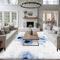 thumbnail image 3 of 6'x9' Area Rugs, Blue Dandelion Indoor Outdoor Area Rug for Living Room Bedroom, Rustic Simple Botanical Spring Flowers Washable Bathroom Rugs Kitchen Floor Carpet Mats Home Decor Aesthetic, 3 of 8
