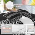thumbnail image 2 of Boho Geometric Bedding Duvet Cover Set King Size 4 Pieces Bohemian Abstract Art Tribal Black Bedding Set with Zipper Closure, 1 Comforter Cover 92x106 Inches 1 Flat Sheet & 2 Pillow Cases, 2 of 7