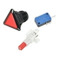 thumbnail image 3 of Botón de empuje para juegos 39x39x39 Triángulo 12V Interruptor de botón iluminado LED con microswitch para arcade video rojo 1 pieza, 3 of 5