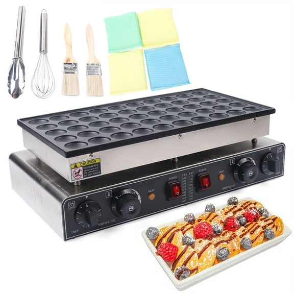 110 V 50 Hole Electric Dutch Poffertjes Mini Pancake Baker Maker Machine