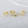 thumbnail image 2 of CANNER 925 plata esterlina Tragus Piercing Stud pendientes para mujer Zirconia cúbica Labret labio anillo cartílago pendiente joyería 1 pieza Tan Jianjun unisex, 2 of 2