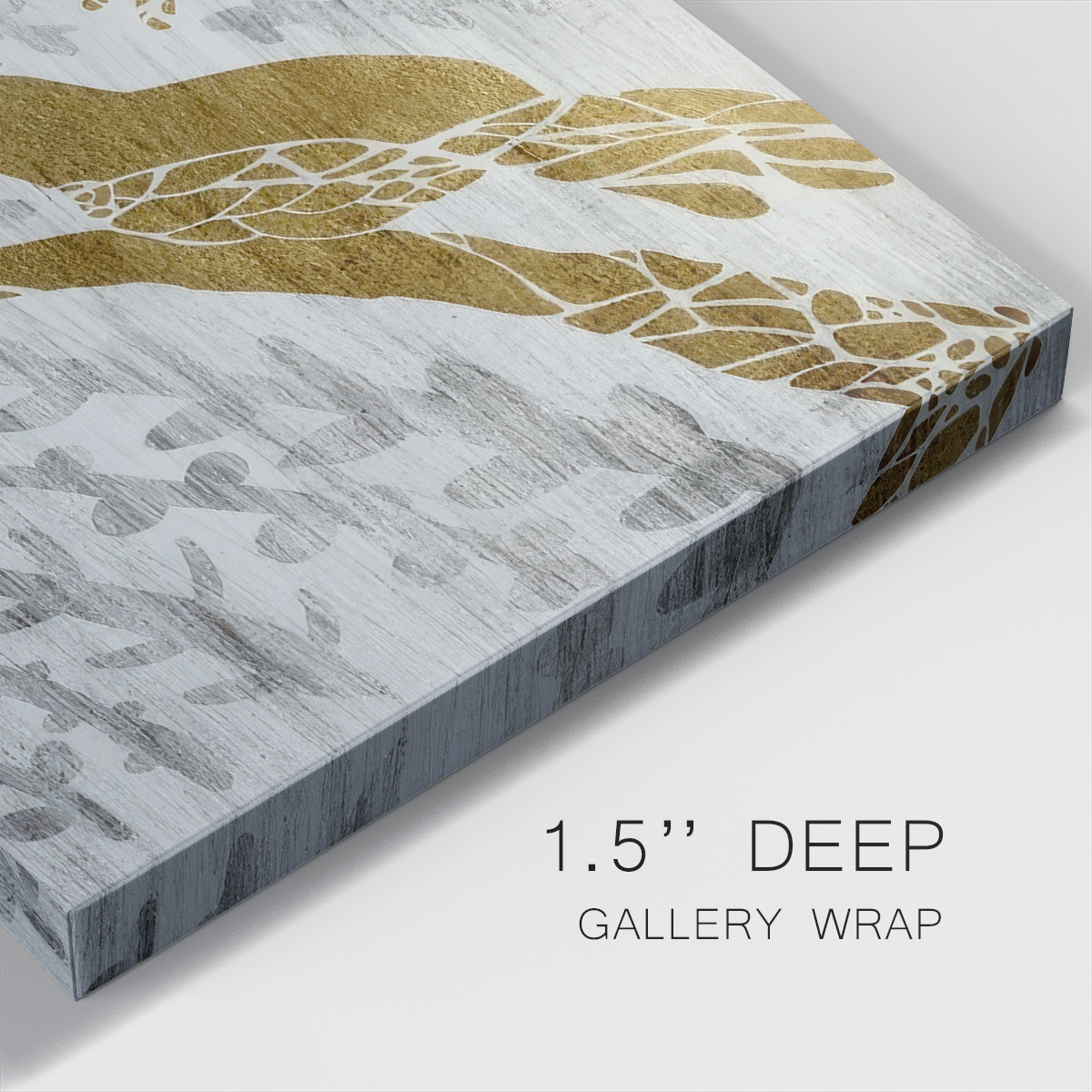 Four Calling Birds - Gold Leaf Holiday- Gallery Wrapped Canvas