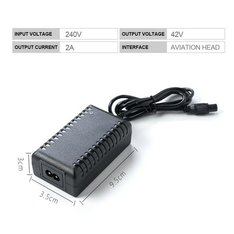 42V 2A Battery Charger 3 Prong Inline Connector Power Supply for Self Balancing Hoverboard Scooter Charger Walmart
