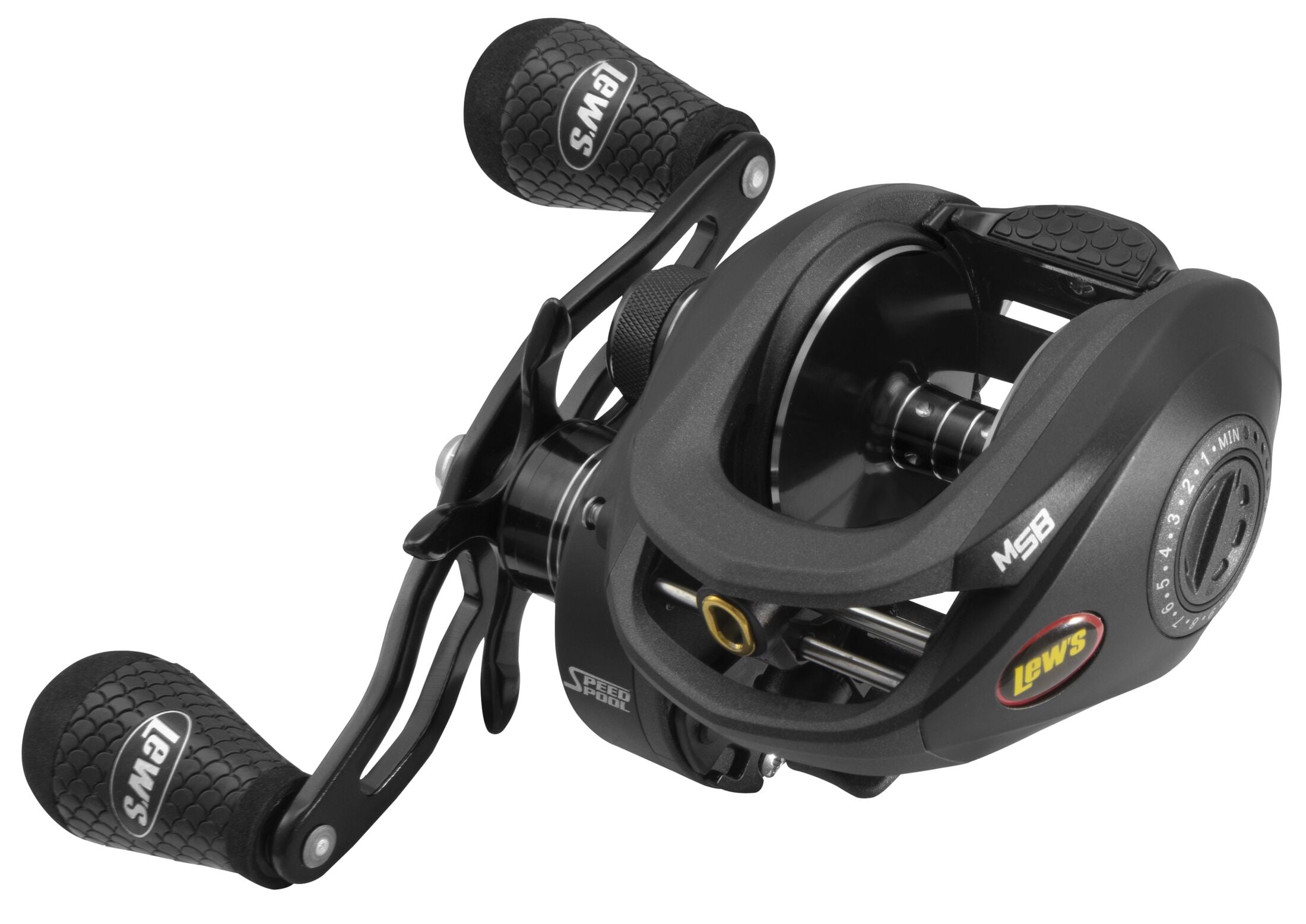 Lews SuperDuty 300 SS Baitcast Fishing Reel, Size 300 Reel, 7.2:1 Gear Ratio, Right-Hand Retrieve, Black