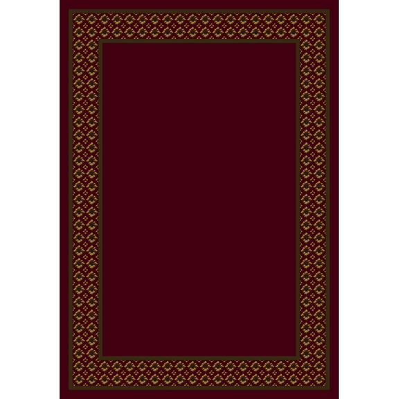 Milliken Design Center Area Rug FOULARD GARNET Foulard Garnet Buds Bulbs 3' 10" x 5' 4" Rectangle