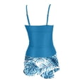 thumbnail image 4 of Swimsuits for Women Tankini Swimsuits Fashion Tankini Swimsuit Strappy Bikini Top With Skirted Bottom Swimsuit Cover Up Beachwear Two Piece Outfit, 4 of 5