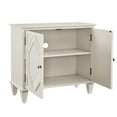 thumbnail image 5 of Noble House 33.6" Retro Wooden Sideboard Buffet Cabinet with Geometric Accent, Adjustable Shelf for Living Room, Antique White, 5 of 10