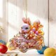 thumbnail image 3 of Decoraciones de Pascua para el Hogar Lindo Conejo de Pascua Colgando Ornamento 2D Llavero de Acrílico Plano Pequeño Colgante para el Coche Retrovisor Espejo O Mochila Adecuado para la Decoración de Pa, 3 of 6