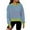 Royal Blue, variant on Women's Striped Crewneck Sweatshirt Casual Long Sleeve Pullover with Contrast Trim Cozy and Stylish Top