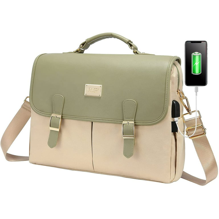 Ladies Laptop Bag PU Leather Messenger Case Briefcase For Macbook 13.3 14  15.6Inch Notebook Handbags Women's Shoulder Mouse Bags