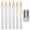White, variant on YEAHOME 6 Pack Flameless LED Taper Candles, 9.8 in Ivory Battery Operated Candlesticks with Remote, Timer & Dimmer, Flickering Flame