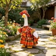 thumbnail image 5 of Sahpxhe Halloween Porch Goose Outfit Decorations, Thanksgiving Holiday Clothes Costume for Lawn Goose Statue Outdoor Patio Party Decor Fits 23 in Multicolor, 5 of 6
