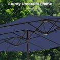 thumbnail image 6 of Alpha Joy 15ft Double-Sided Large Patio Umbrella with Base Included, Crank Handle, Navy Blue, 6 of 7