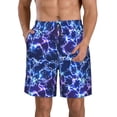 thumbnail image 1 of Fotbe Blue Lightning1 Trajes de Baño Estampados para Hombre, Shorts de Verano de Secado Rápido, Ropa de Playa, Bañadores-Medium, 1 of 6