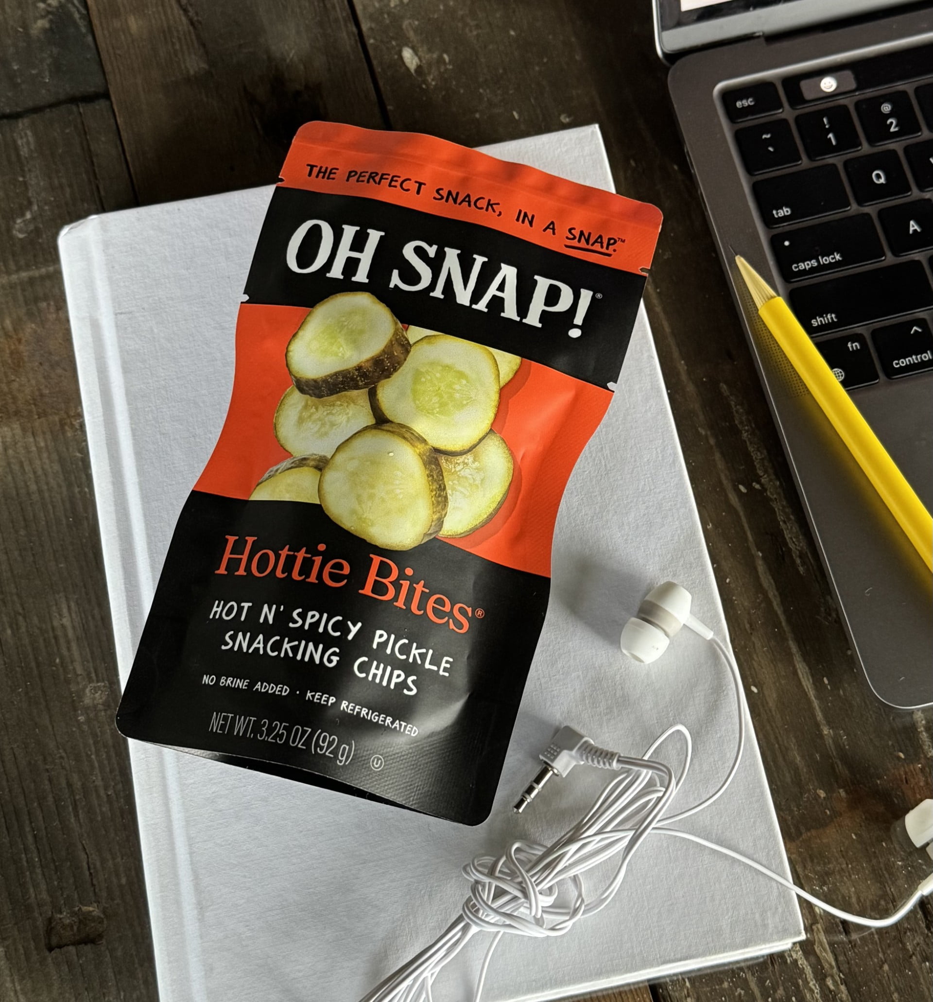 OH SNAP! Hottie Bites Hot N' Spicy Pickle Snack Pack, Fat-Free, Keto-Friendly, 3.25 oz.