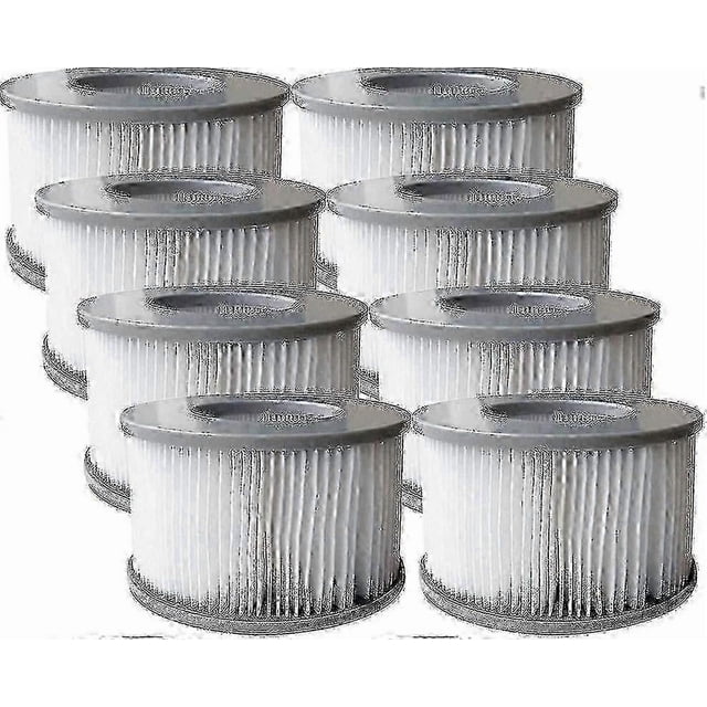 Pack Of 8 Replacement Filter Cartridges For Mspa Inflatable Pool, Jacuzzi