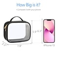 thumbnail image 3 of Neceser PACKISM aprobado por la TSA transparente con asa, paquete de 3, negro, 3 of 7