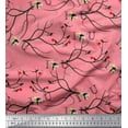 thumbnail image 1 of Soimoi Polyester Crepe Fabric Floral,Rat & Cat Artistic Print Fabric by Yard 42 Inch Wide, 1 of 1