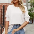 thumbnail image 4 of Liquidation d'Économies! BEFOKA T-Shirt Grande Taille pour Femmes, Blouse Décontractée d'Été pour Femmes, Vêtement à Manches Courtes Mode Confortable Respirant Col Rond, 4 of 4
