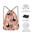 thumbnail image 5 of XMXT Unisex Drawstring Backpack for Women Men, Toucan Lemon Print Waterproof Gym Bag String Bags for Shopping Sport Travel, s, 5 of 8