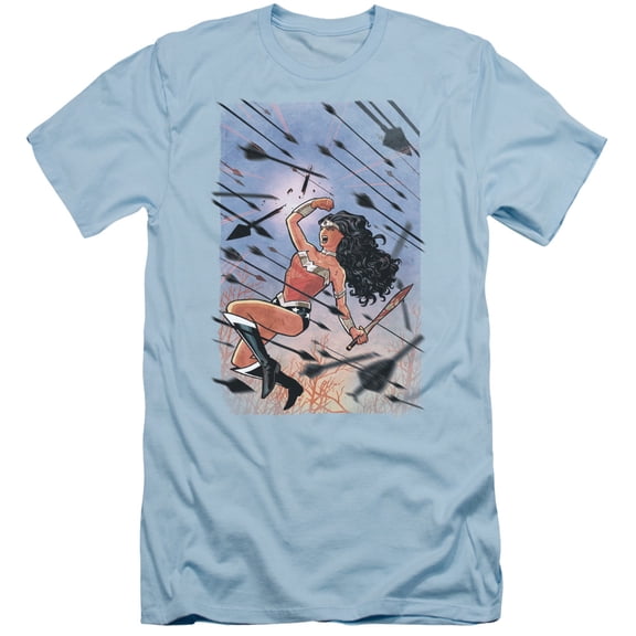 Justice League Wonder Woman #1 S/S Adult 30/1 T-Shirt Light Blue