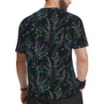 thumbnail image 2 of Wukai Lavender Flowers Print Men's Short-Sleeved Mesh T-Shirt,Quick-Dry Short Sleeve Workout T-Shirt-XX-Large, 2 of 8