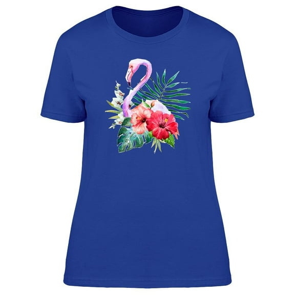 Flamingo Floral Arrangement Tee Women's -Image by Shutterstock