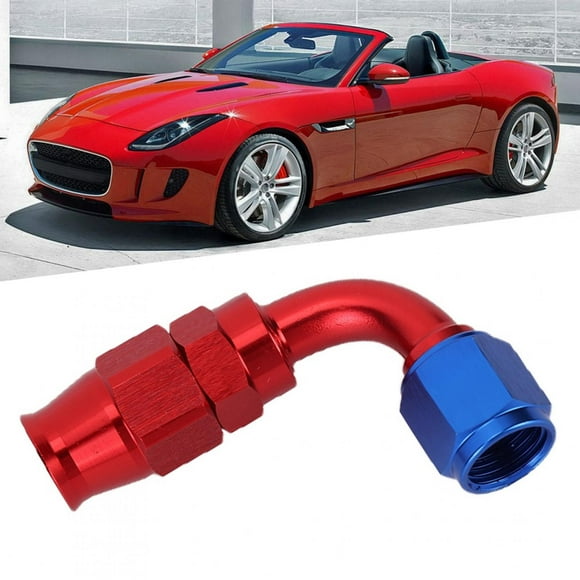 Acouto 0 45 90 180 Oil Fuel Fitting, AN6 Hose End Fitting Aluminum Alloy Swivel Cooling Oil Fuel Adaptor For Teflon