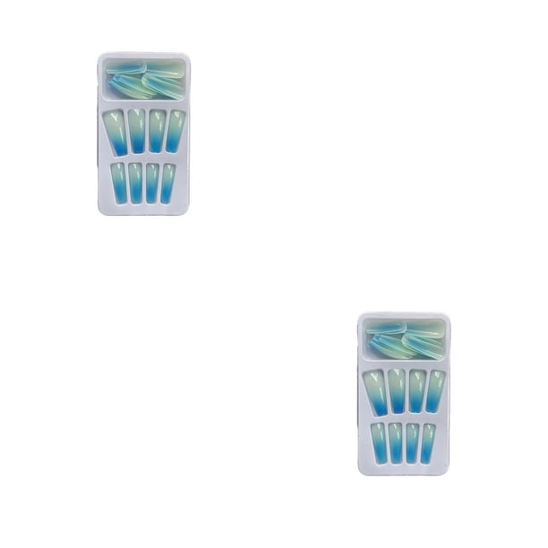 1 Juego de prensa de punta francesa en las uñas, extensión de gradiente, calcomanías de moda extraíbles, regalos DIY, Kit de manicura tipo 15 tipo 15 Pegamento 2g, gelatina 24 piezas 2piezas Vogacara CBP262456