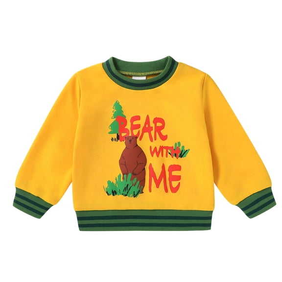 Happy Town Toddler Boys Girls Crewneck Sweatshirt Unisex Kids Cartoon Long Sleeve Pullover Top