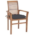 thumbnail image 3 of vidaXL Patio Dining Chairs Wooden Accent Chair with Cushions Solid Wood Teak, 3 of 94