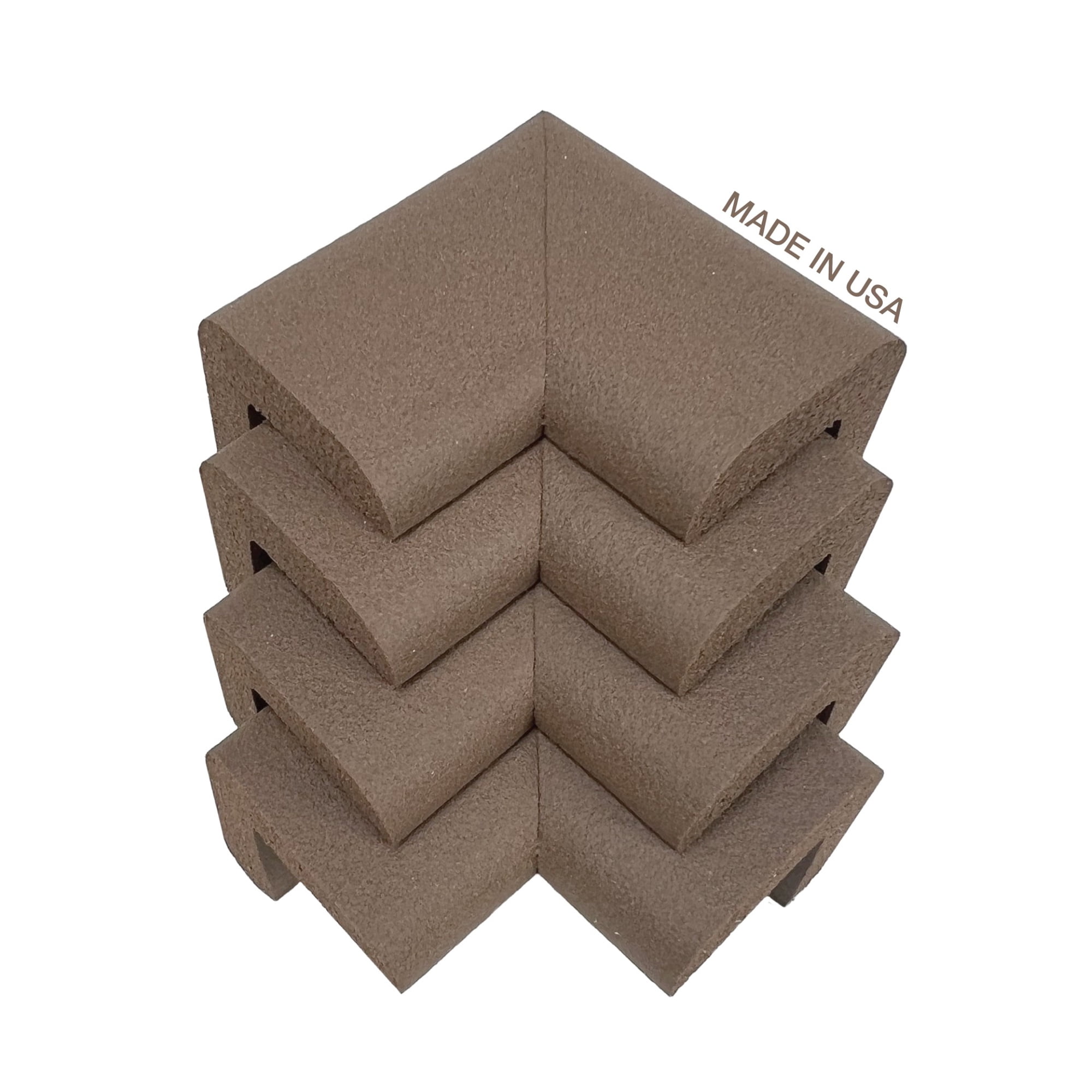 KidKusion Foam Rubber Corner Guards, Sharp Corners, Table, Desk, 4.0 CT, Brown, Toddler