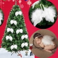 thumbnail image 2 of Christmas Tree Decor White Angel White with Ribbon Wedding Party Ornament for Crafts, 2 of 8