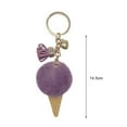 thumbnail image 6 of Xinyolin Portable Ice Cream Pendant Keychain Cute Cartoon Plush Ball Keychain Bags Car Key Chain Ring Creative Gift, 6 of 8