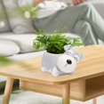 thumbnail image 5 of ornament decor,Resin Sleeping Pet Succulent Flower Pot Creative Garden Desktop Pot Decoration,Gray, 5 of 5