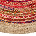 thumbnail image 2 of Indian Handmade Braided Multi Color Cotton with Natural Jute Round Rugs , Home Decor Carpet Size 3 x 3 Feet Round ( 90 cm x 90 cm), 2 of 2