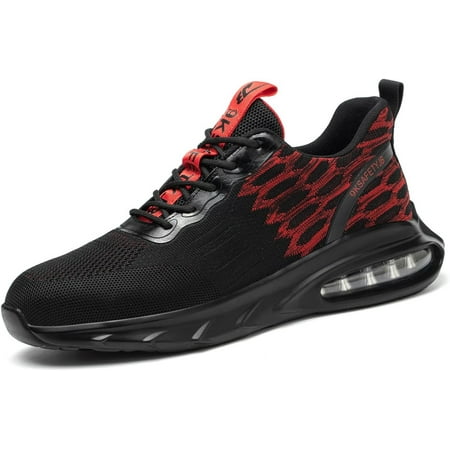 Work Boots Safety Steel Toe Shoes for Men Slip Resistant Lightweight Breathable Industrial & Construction Sneakers