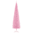 thumbnail image 1 of HOMCOM 7' Artificial Christmas Tree Xmas Slim Tree Holiday Home Décor, Pink, 1 of 10