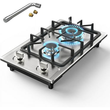 CAMPLUX RV Cooktop 2 Burners Slide-in, Outdoor Propane Cooktop Stove ...